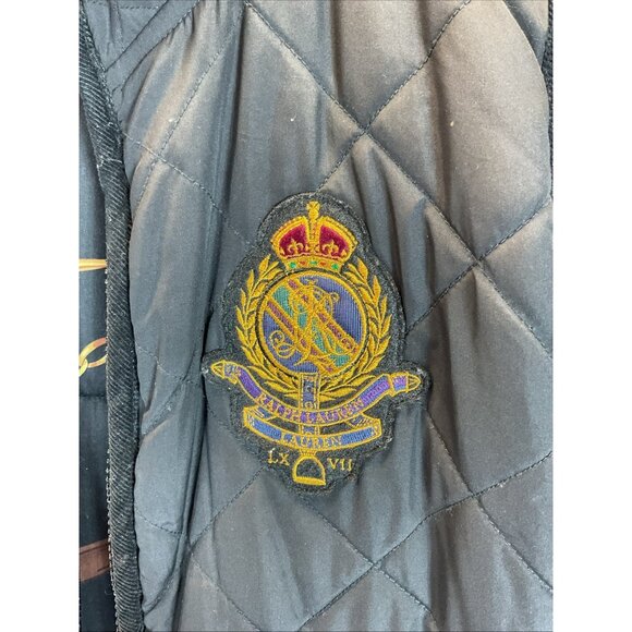 VTG Ralph Lauren Equestrian Quilted Reversible Vest‎ LG Embroidered Crest - Picture 4 of 10